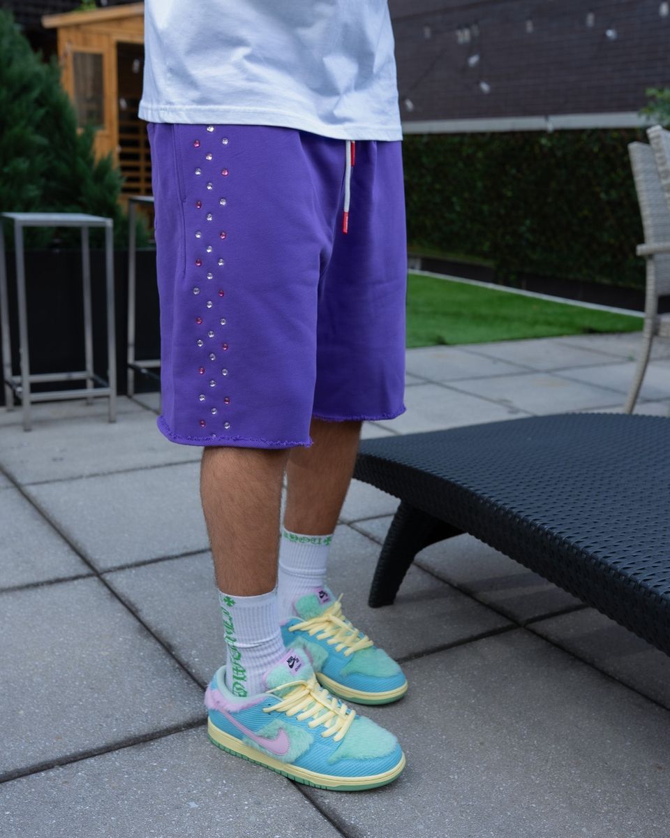 Stoned Sweat Shorts - Purple