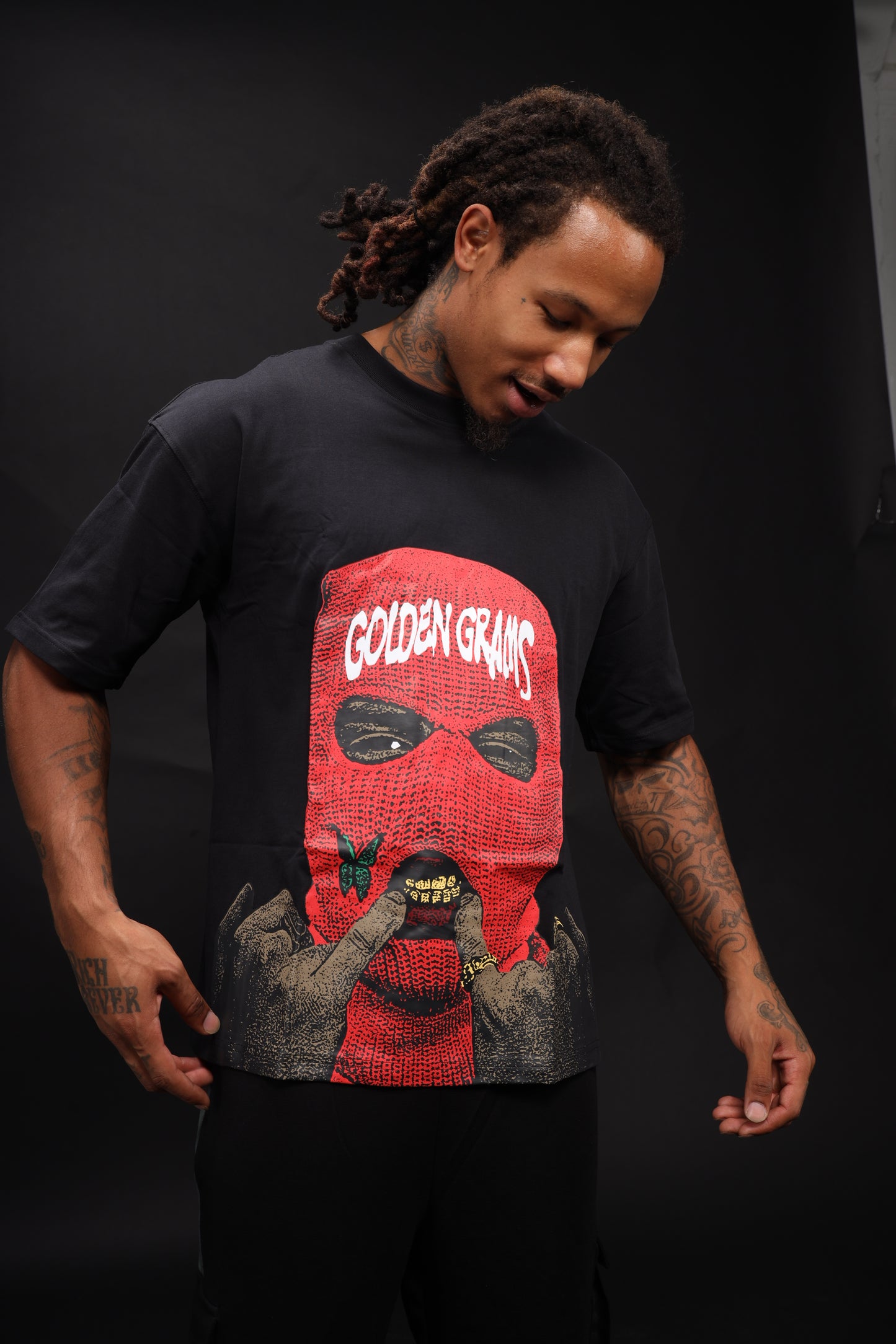 Golden Grams Gold Grill SKI MASK Tee