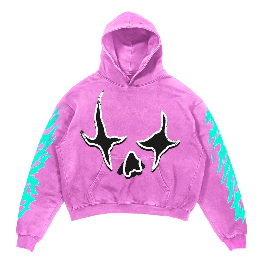 Starry Eyes Box Hoodie Pink
