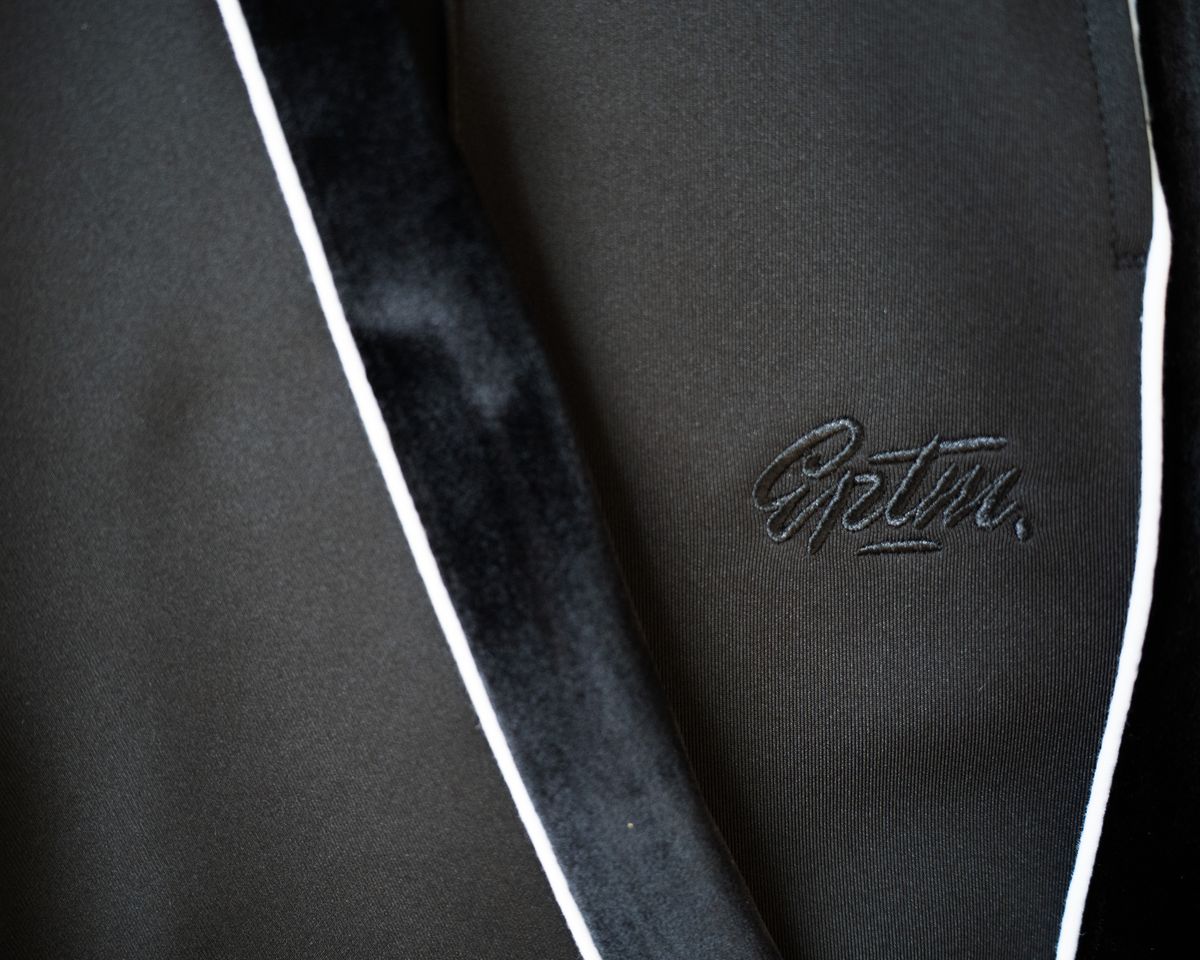 VELOUR PIPING TRACK PANTS