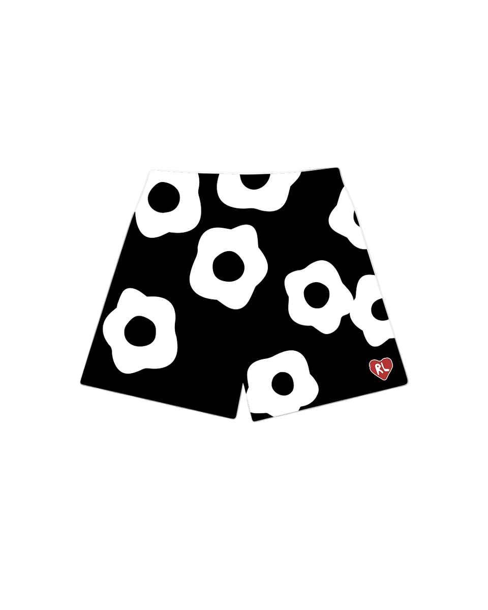 Retro Flower Mesh Shorts