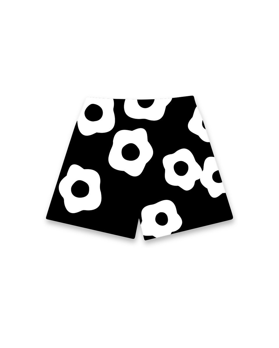 Retro Flower Mesh Shorts