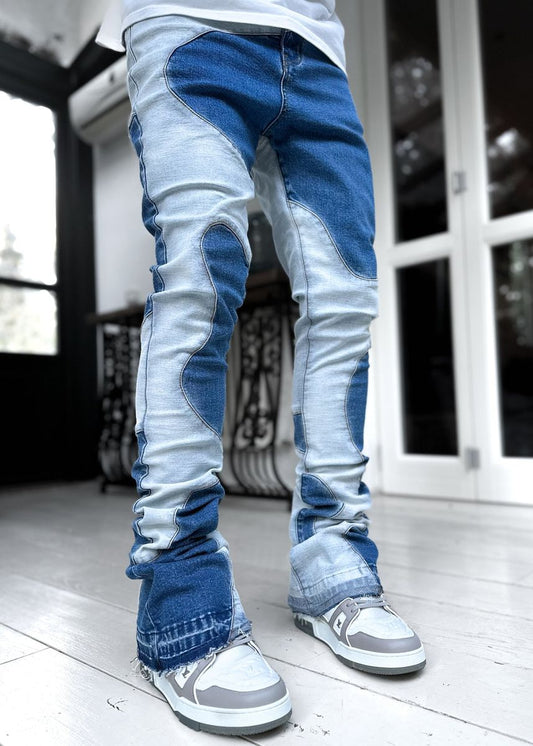 Guapi Vintage Blue Wavy Denim