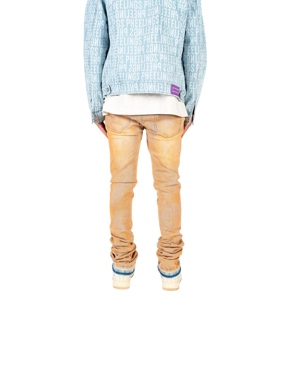 "UNLEASHED PHEELINGS" FLARE STACK DENIM