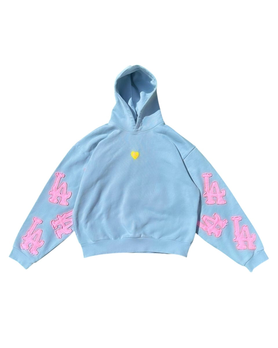 Red Letters Not LA Bubblegum Scattered Hoodie