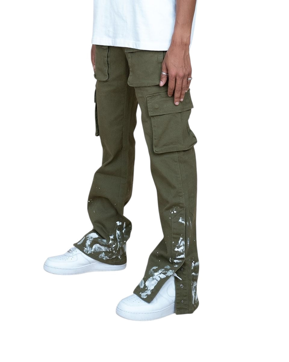 EPTM SNAP CARGO DENIM [OLIVE]