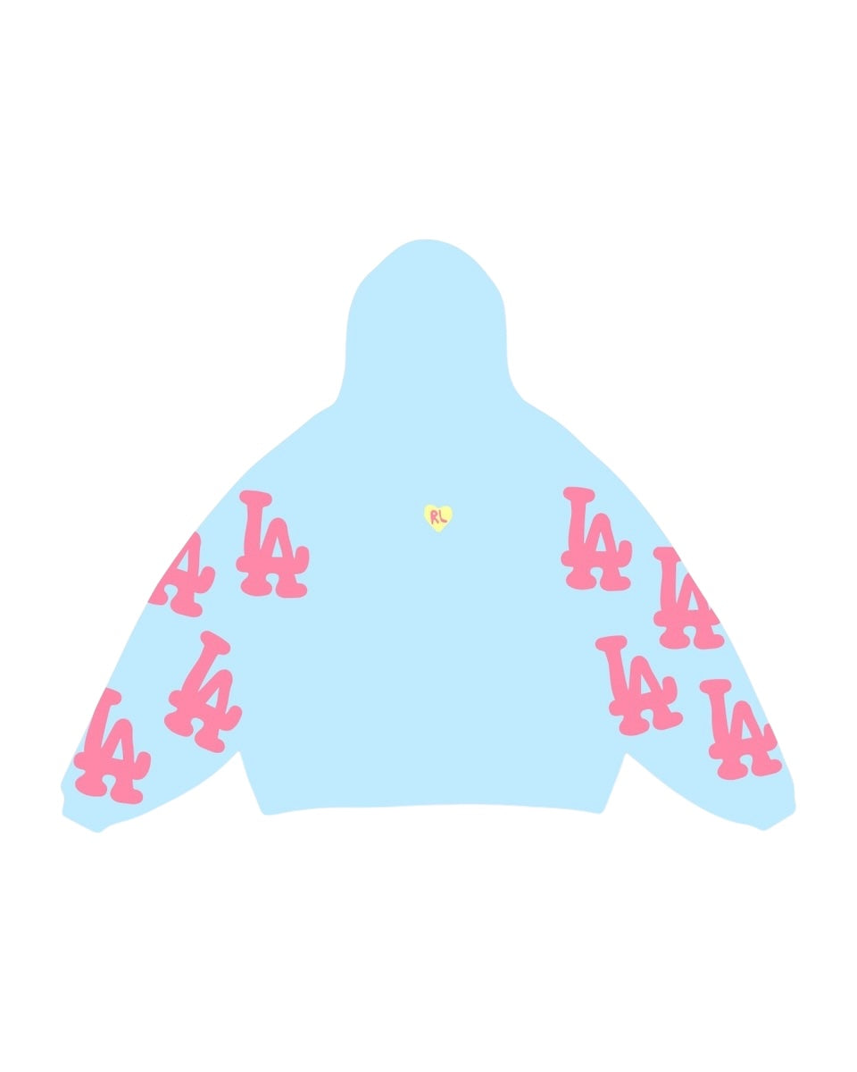 Red Letters Not LA Bubblegum Scattered Hoodie