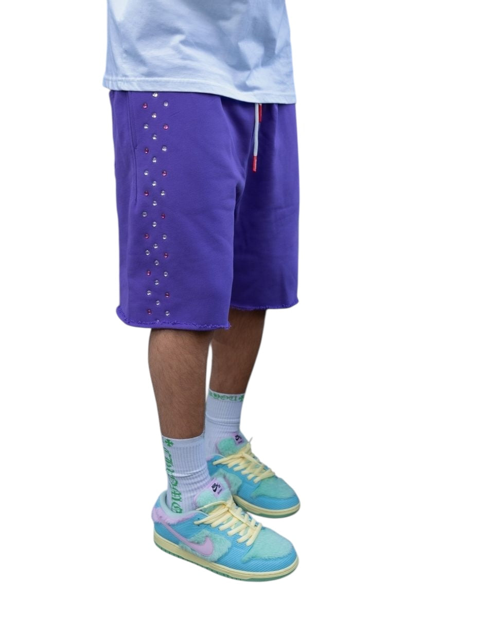 Stoned Sweat Shorts - Purple