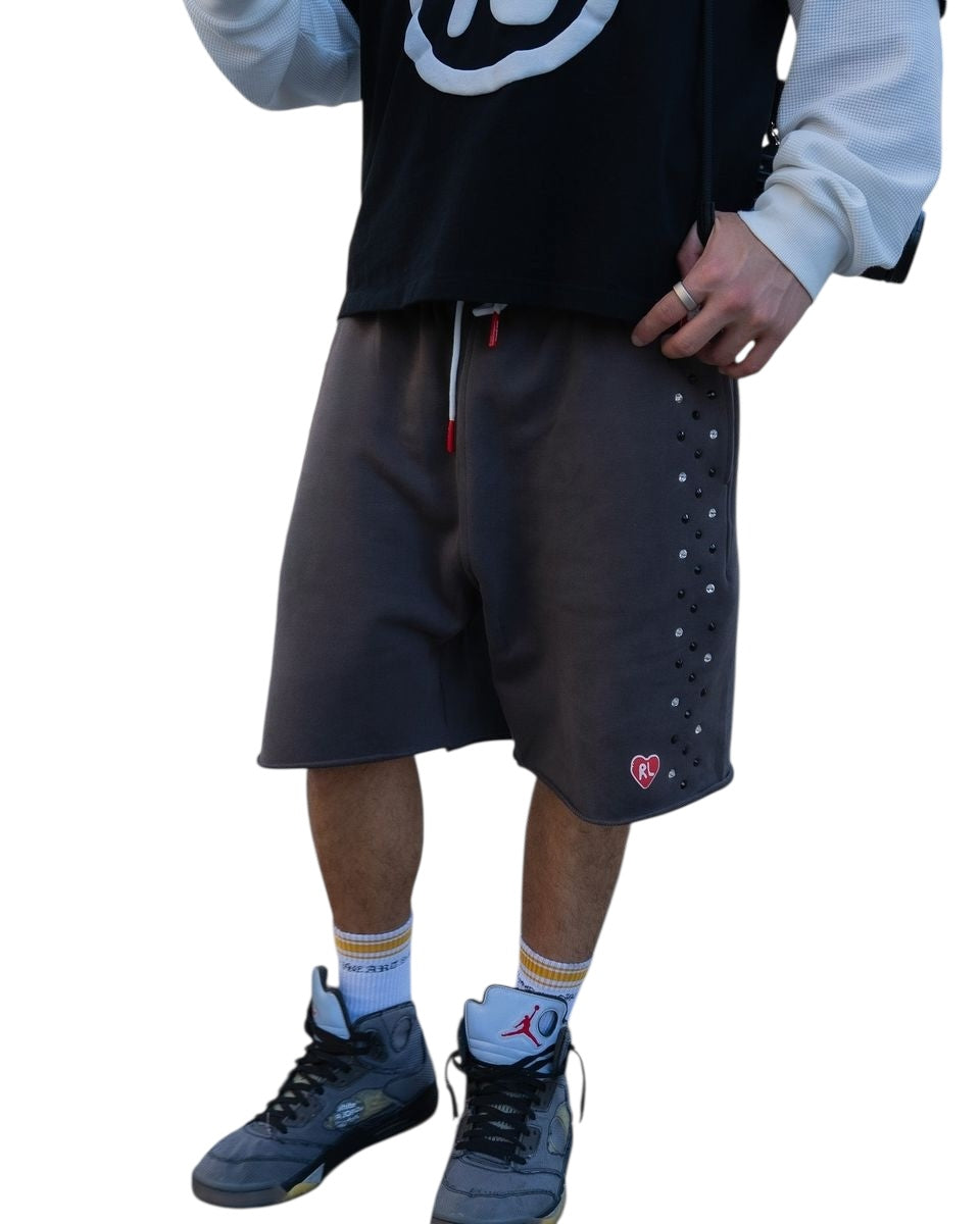 Stoned Sweat Shorts - Charcoal