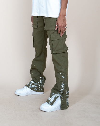 EPTM SNAP CARGO DENIM [OLIVE]